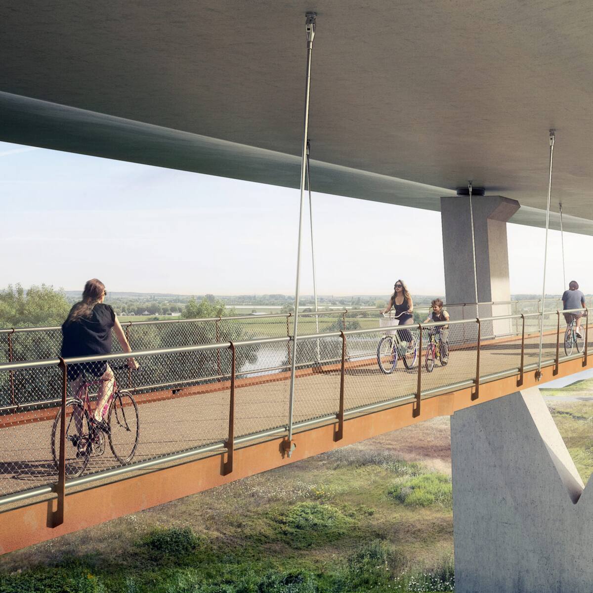 Mobiliza propone aprovechar el puente de A Pasaxe para crear una pasarela en su parte inferior