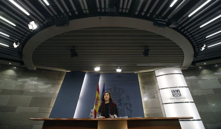 La vicepresidenta del Gobierno, Soraya Sáenz de Santamaría.