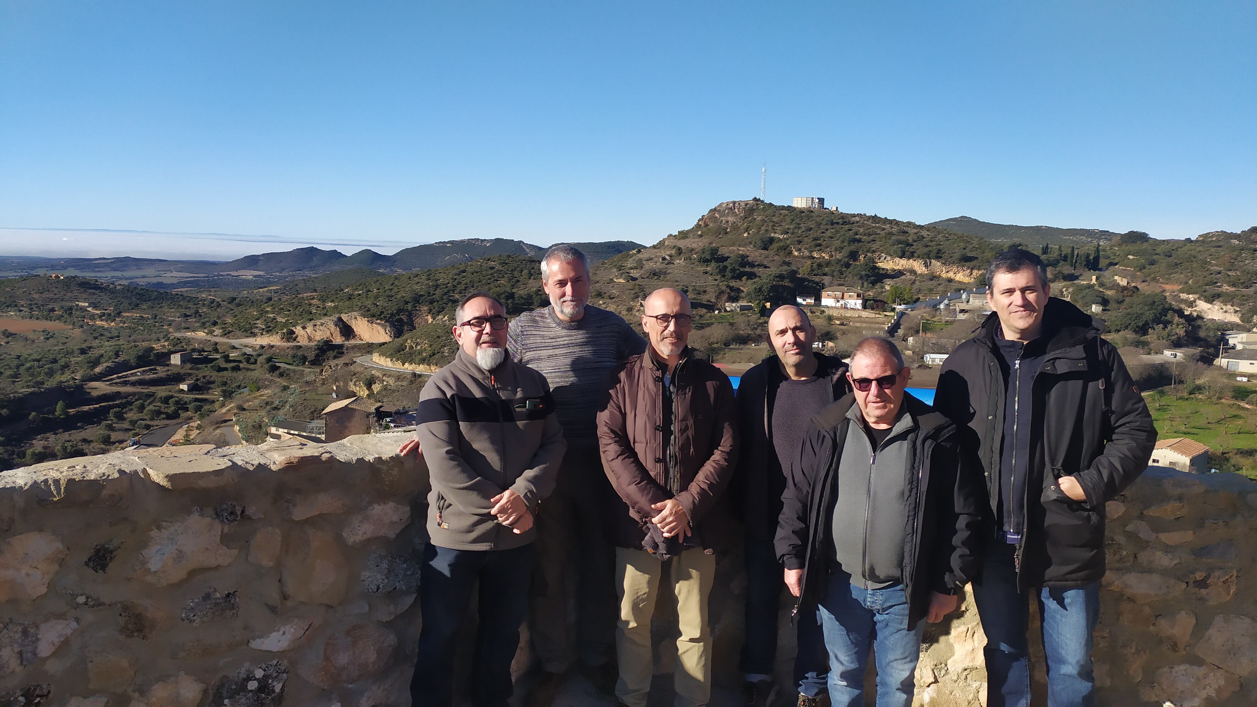 Visita de representantes de CHA a Peralta de Calasanz