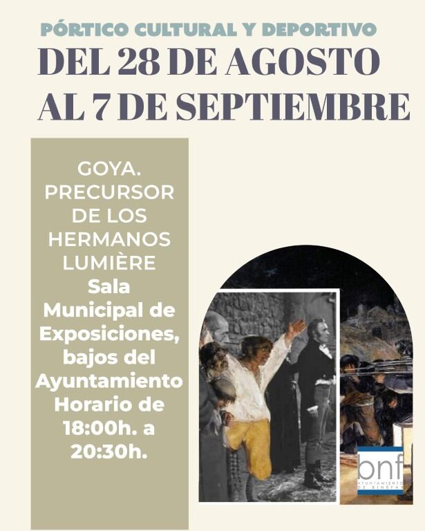 Cartel Pórtico Cultural Binéfar 2025.