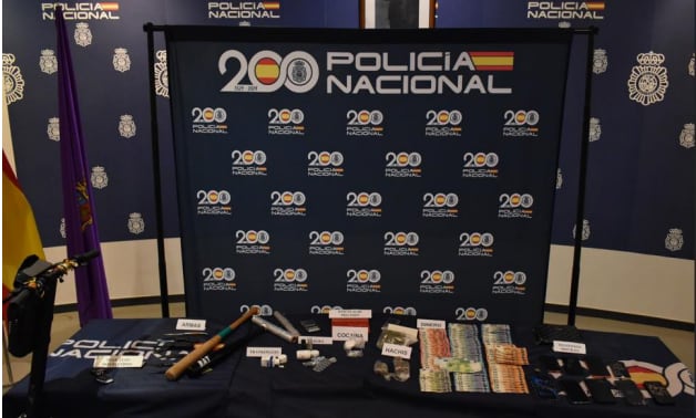 Material incautado por la Policía Nacional en la operación antidroga