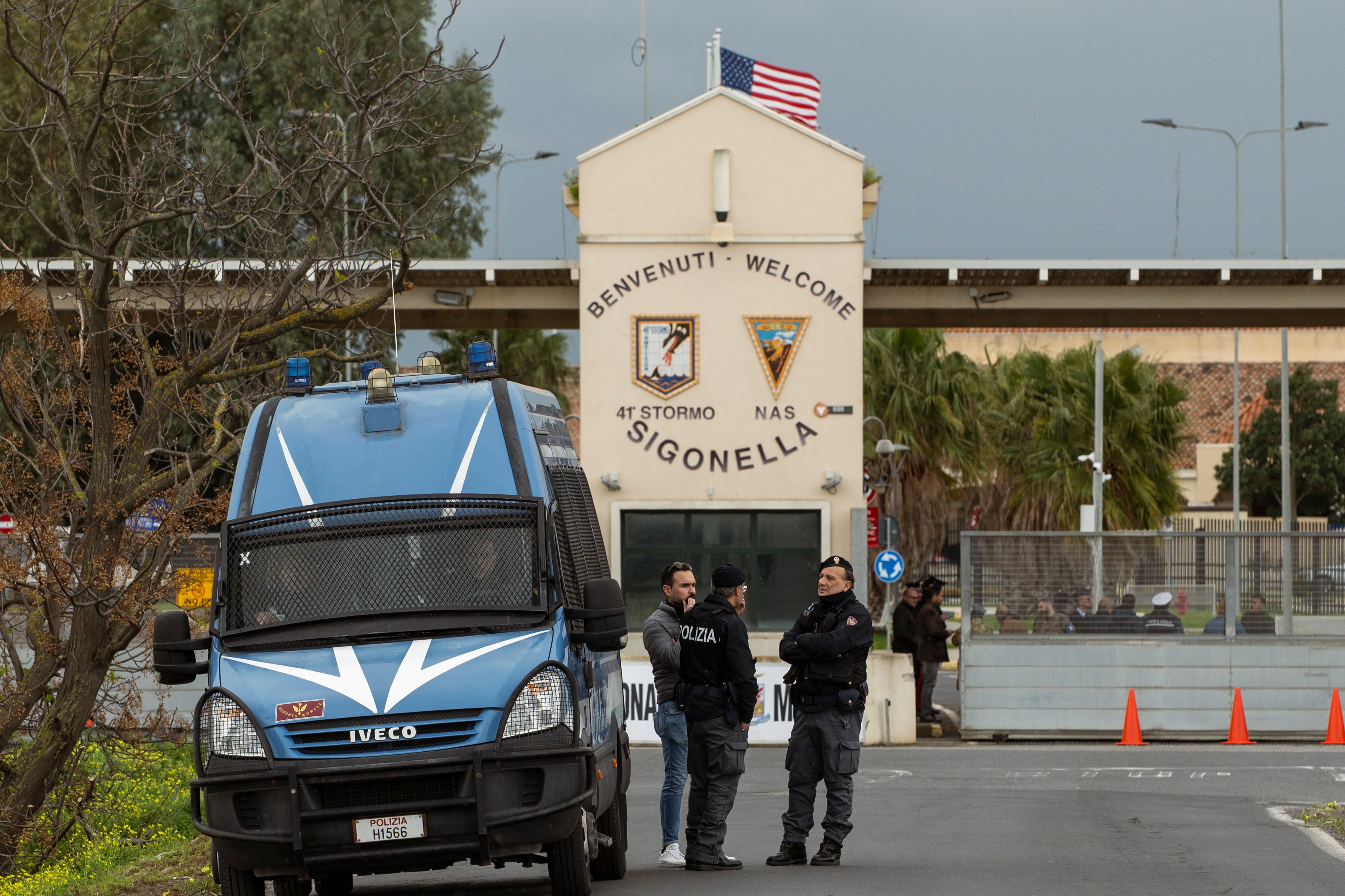 Foto de archivo de la base de Sigonella, en la isla de Sicilia, compartida entre el ejército de Italia y el de Estados Unidos.