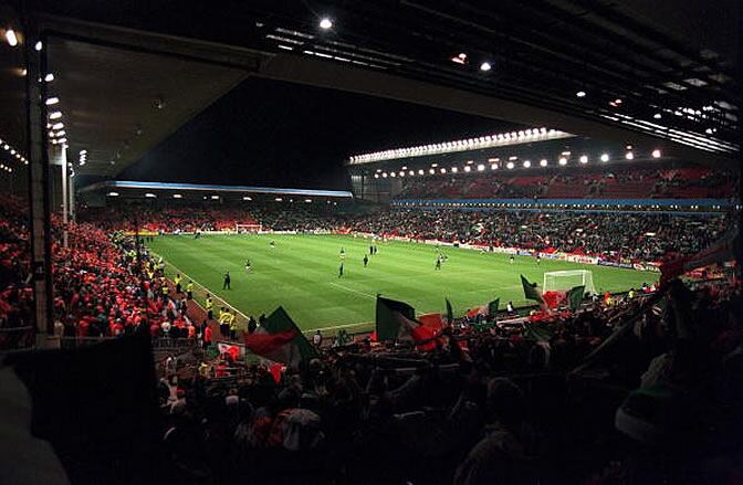 Vista panorámica del estadio de Anfield