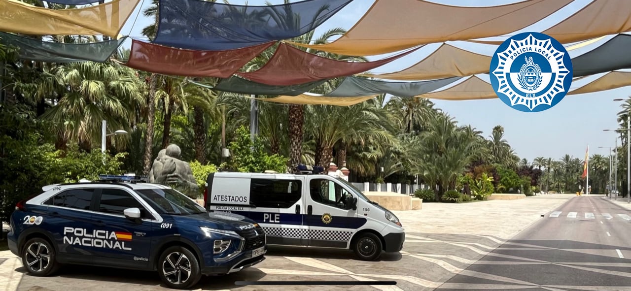 Imagen conjunta de la Policía Local y la Policía Nacional de Elche.