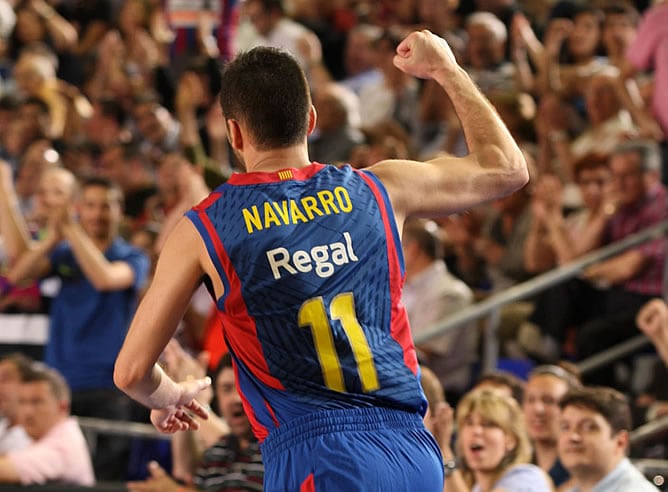 Juan Carlos Navarro celebra una canasta ante Unicaja