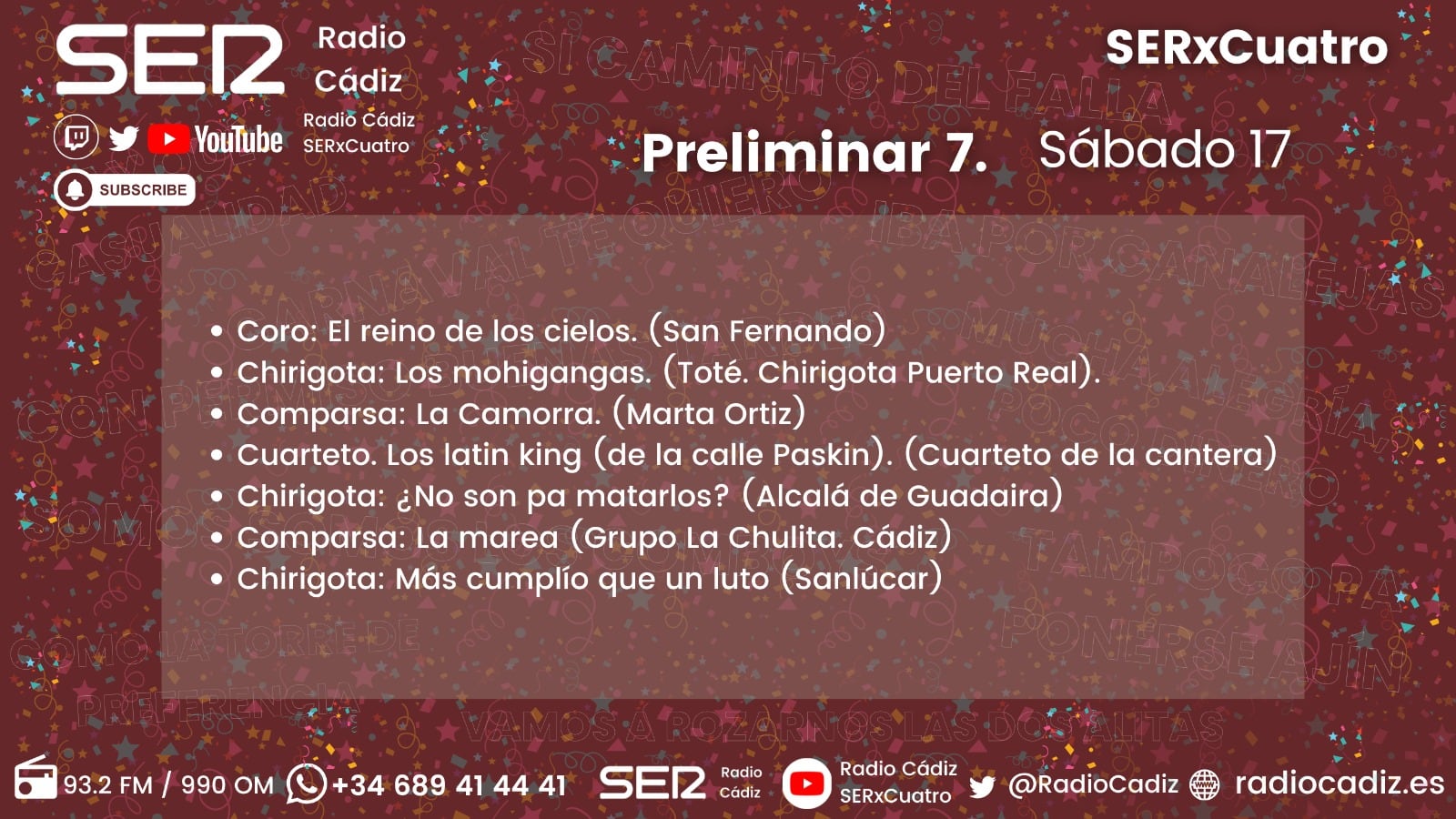 Séptima preliminar del COAC 2026.