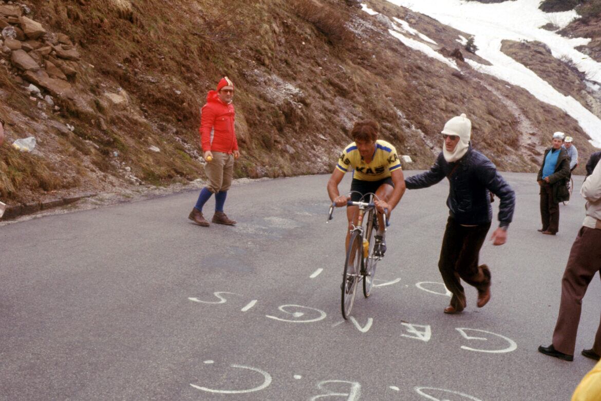 1977, Giro d&#039;Italia, tappa 17 Conegliano - Cortina, Kas Kaskol, Perurena Domingo, Falzarego