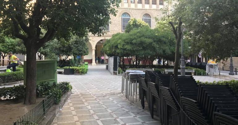 La imagen actual de la plaza que será totalmente reformada por el equipo de gobierno del PP