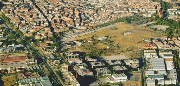 Vista aérea de los terrenos desmilitarizados de La Marina en San Sebastián de los Reyes