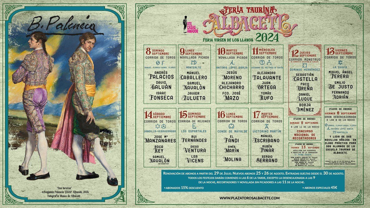 El cartel de la Feria Taurina de Albacete 2024.