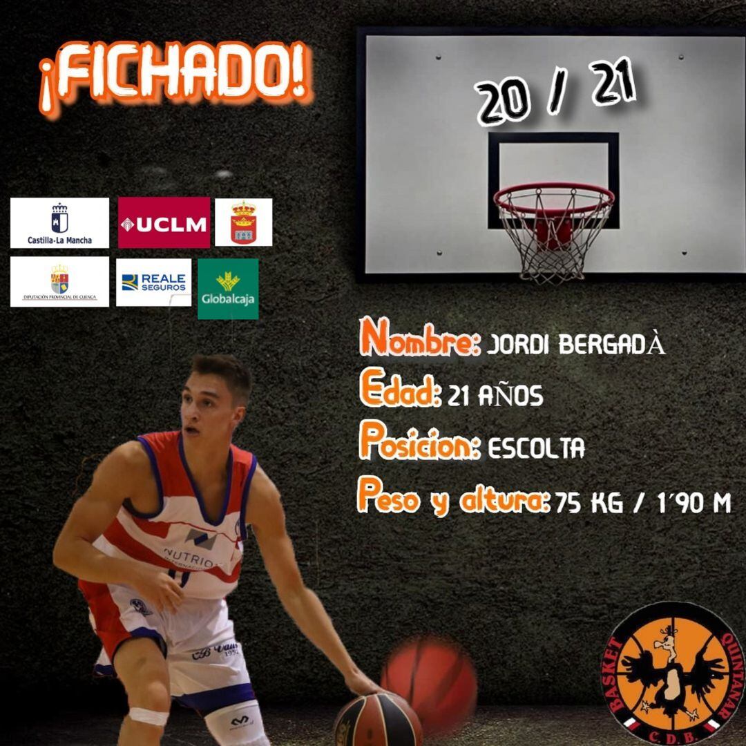 Jordi Bergadà llega al Basket Globalcaja Quintanar