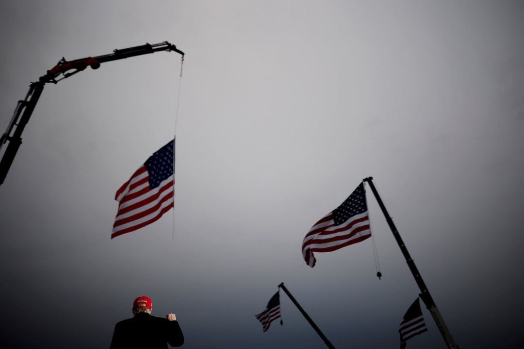 Donald Trump, durante un mitin en Michigan