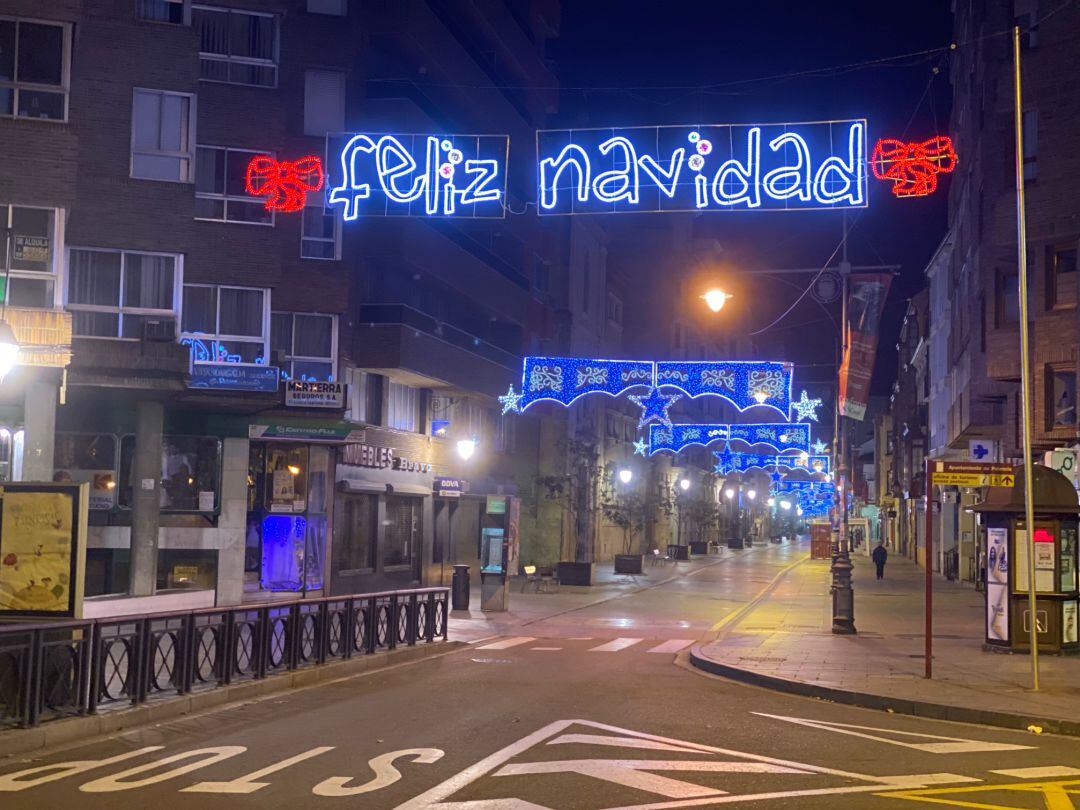 Iluminación navideña de la Calle Mayor de Palencia