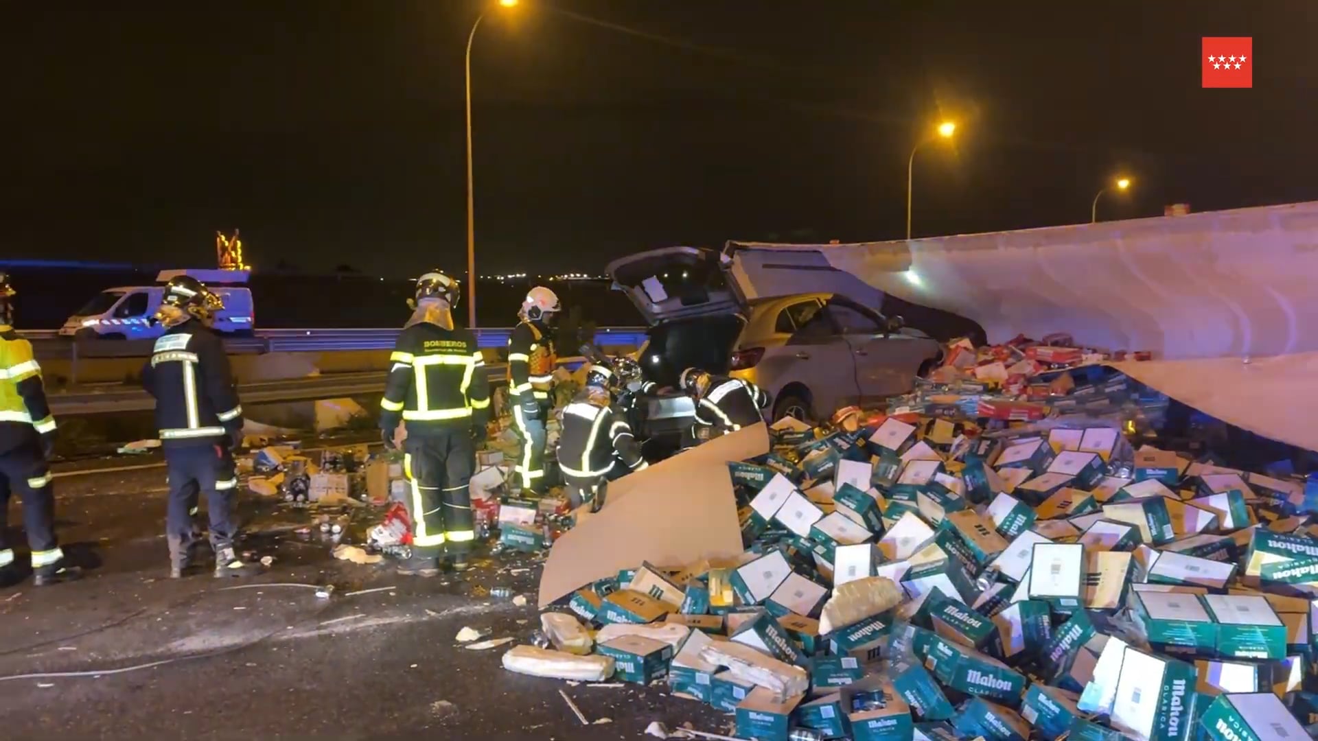 El suceso ocurría sobre las 00:30 horas de este viernes en el kilómetro 51, anillo exterior, a la altura de Getafe.