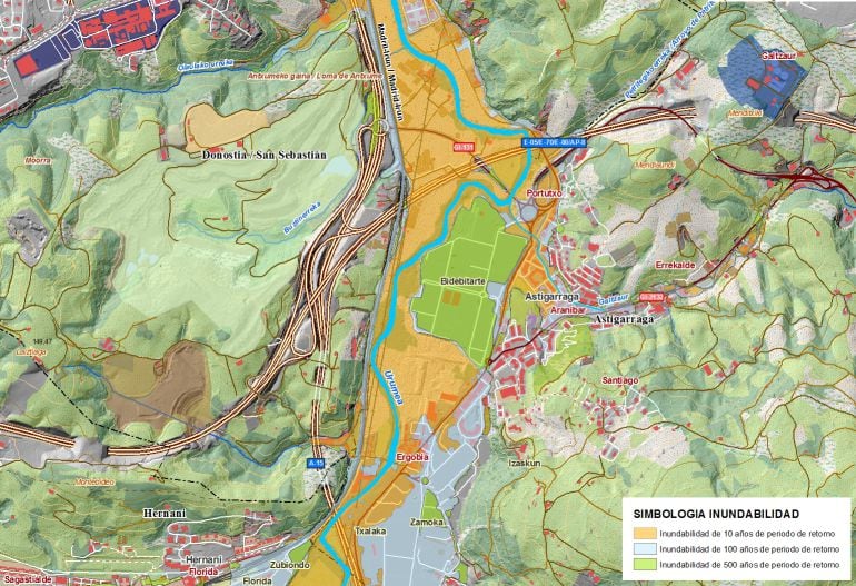 El Gobierno Vasco quiere evitar inundaciones en las zonas urbanizadas de la desembocadura del Urumea.