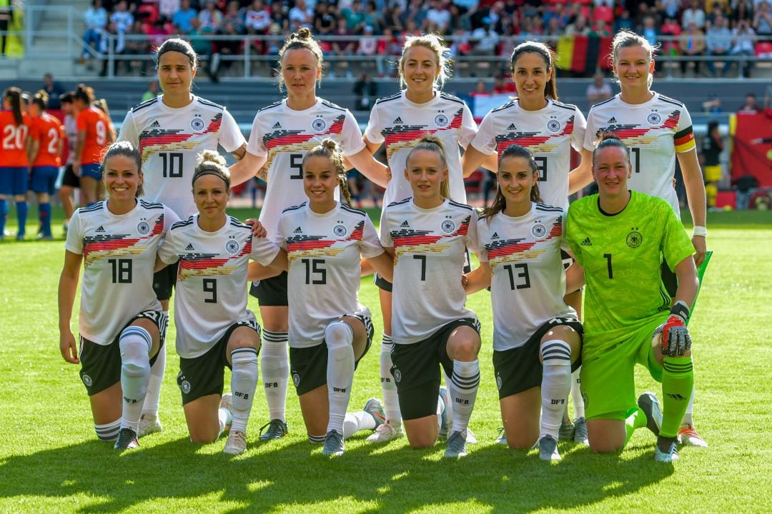 La Selección de Alemania durante el amistoso de preparación ante Chile