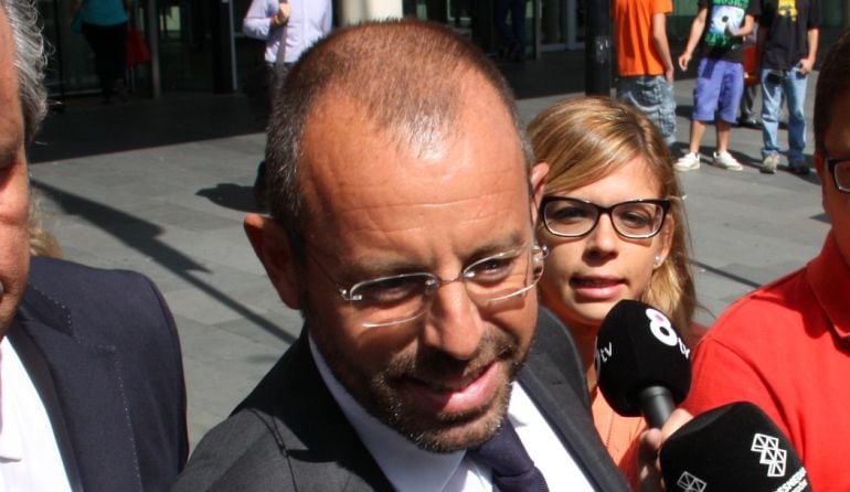 Sandro Rosell sortint de la Ciutat de la Justícia l&#039;any 2014 