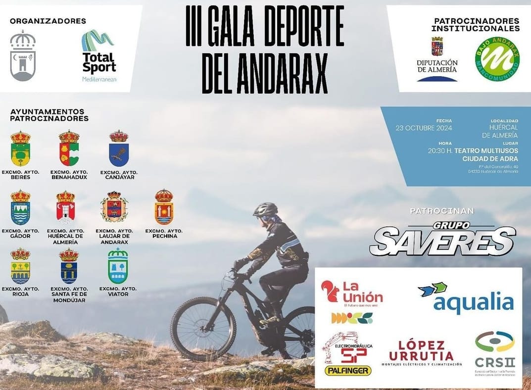 Cartel de la Gala del Deporte del Andarax.