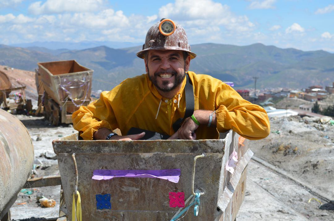 Mario Lorenzo en las minas de Potosí