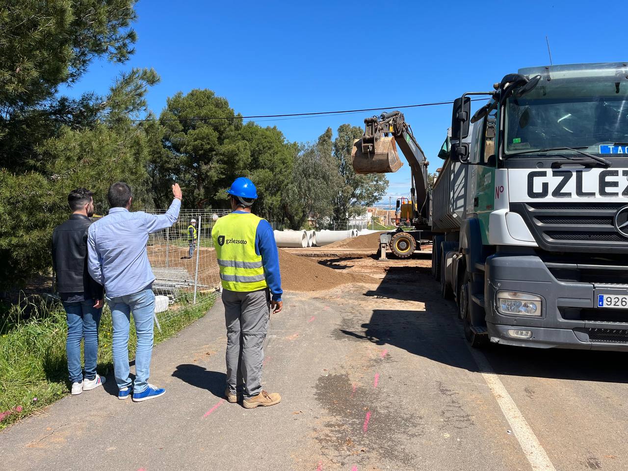 Concejales MC visitan el Llano del Beal y sus obras de pluviales