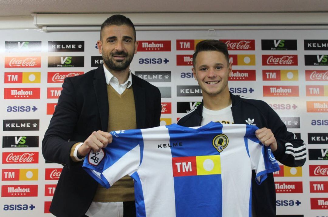 Nani, junto a Portillo, el día de su presentación