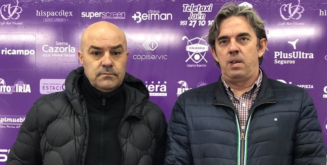 José Antonio Presa &#039;Puskas&#039; y Andrés Rodríguez en la presentación del primero como nuevo Director Deportivo del club.