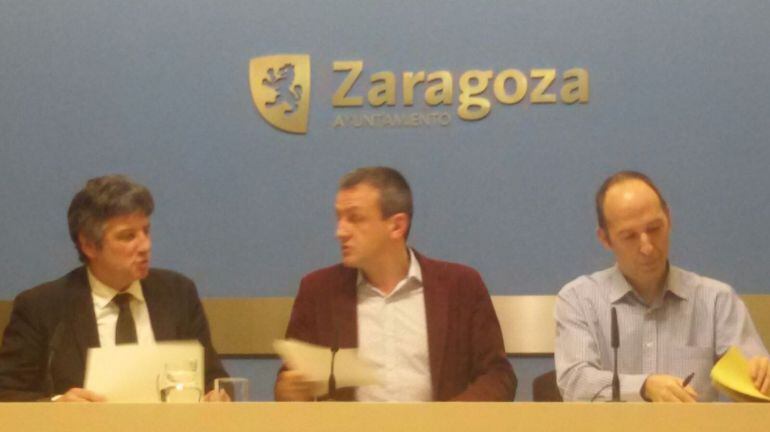 Psoe, Zaragoza en Común y Chunta comparecen para explicar su acuerdo