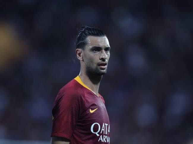 Pastore en un partido de pretemporada con la Roma