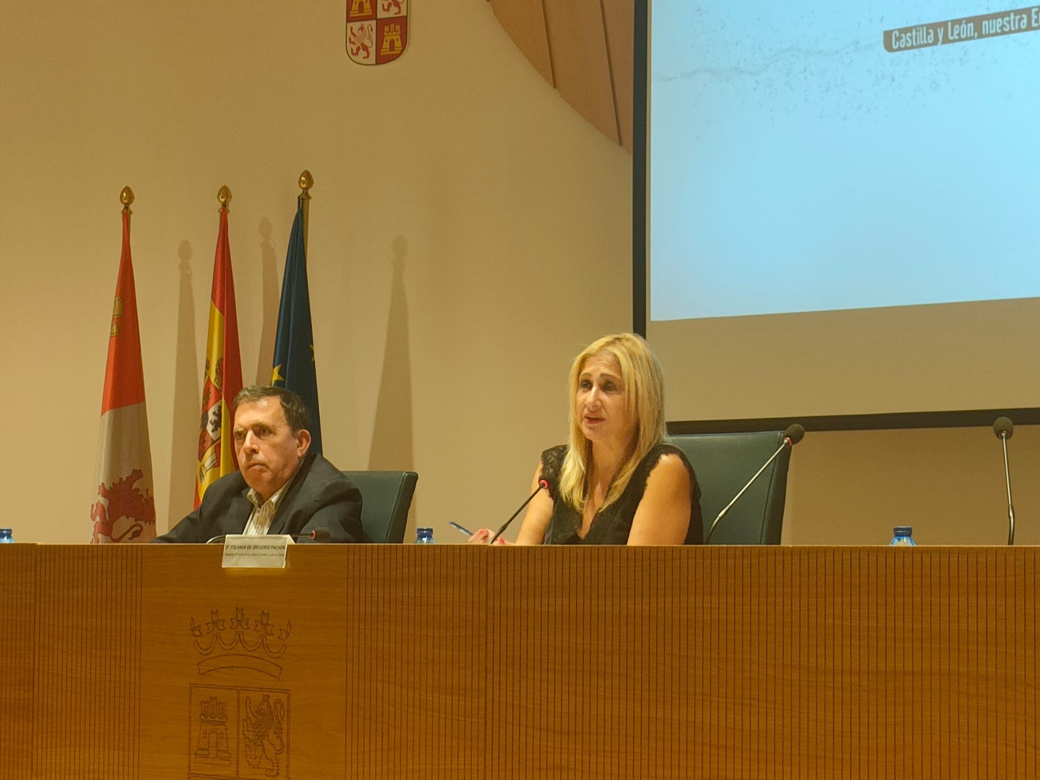 Yolanda de Gregorio, delegada de la Junta en Soria, durante la presentación del curso escolar.