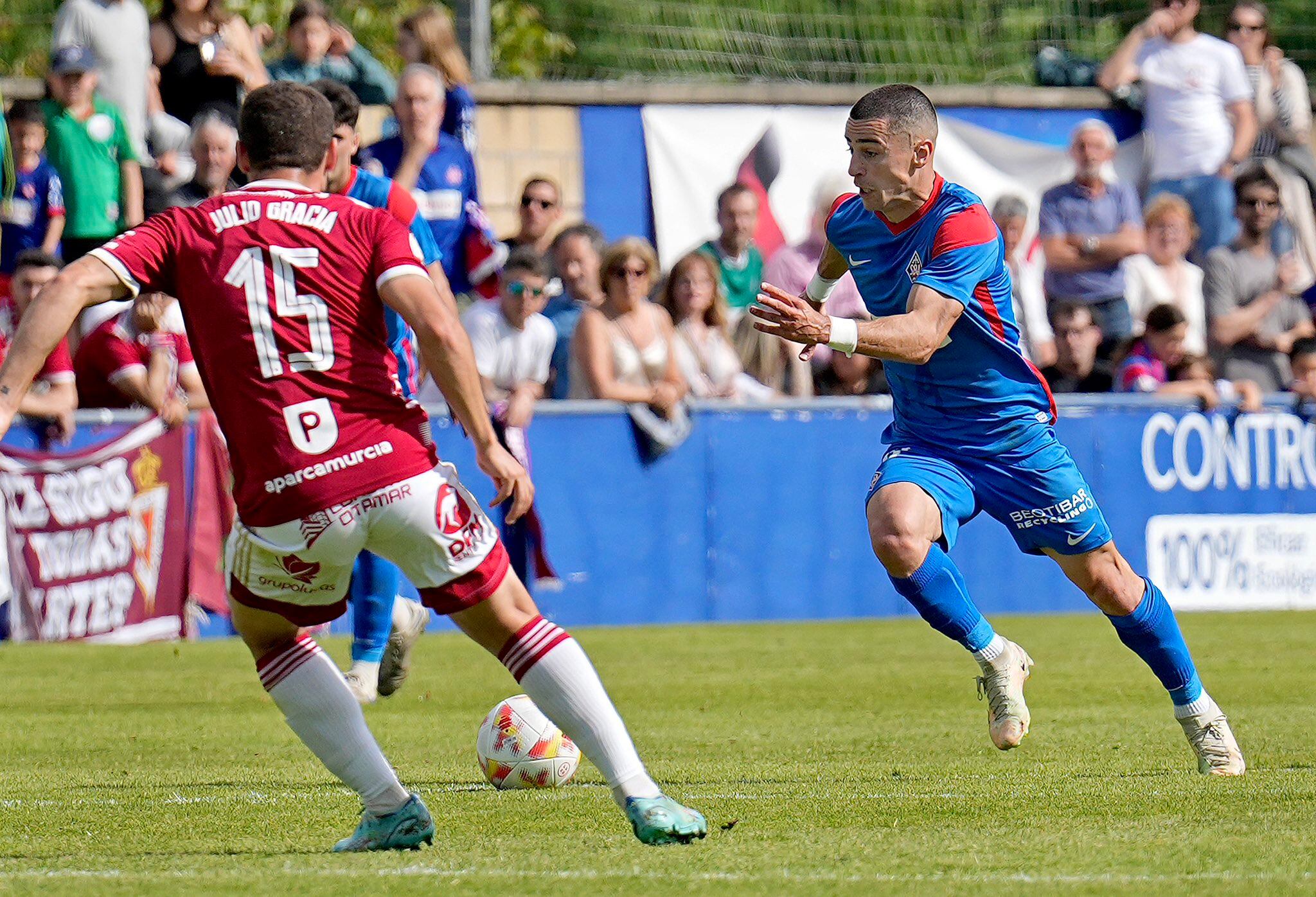 Josué Dorrio, durante un partido en Urritxe