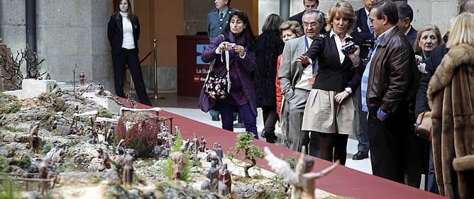 Esperanza Aguirre inaugura el Belén de la Comunidad de Madrid