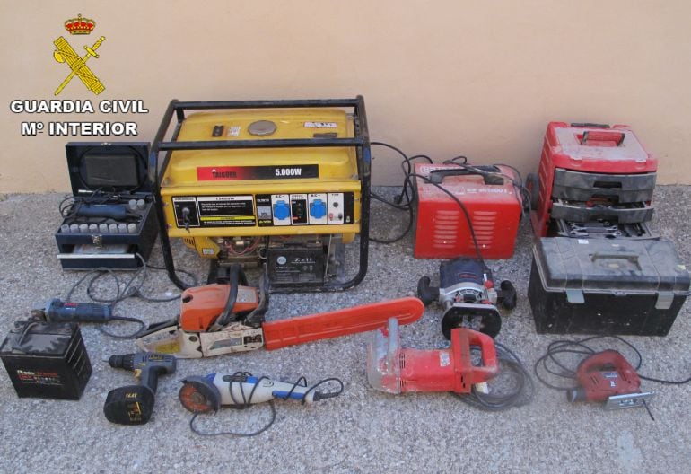 Parte del material recuperado