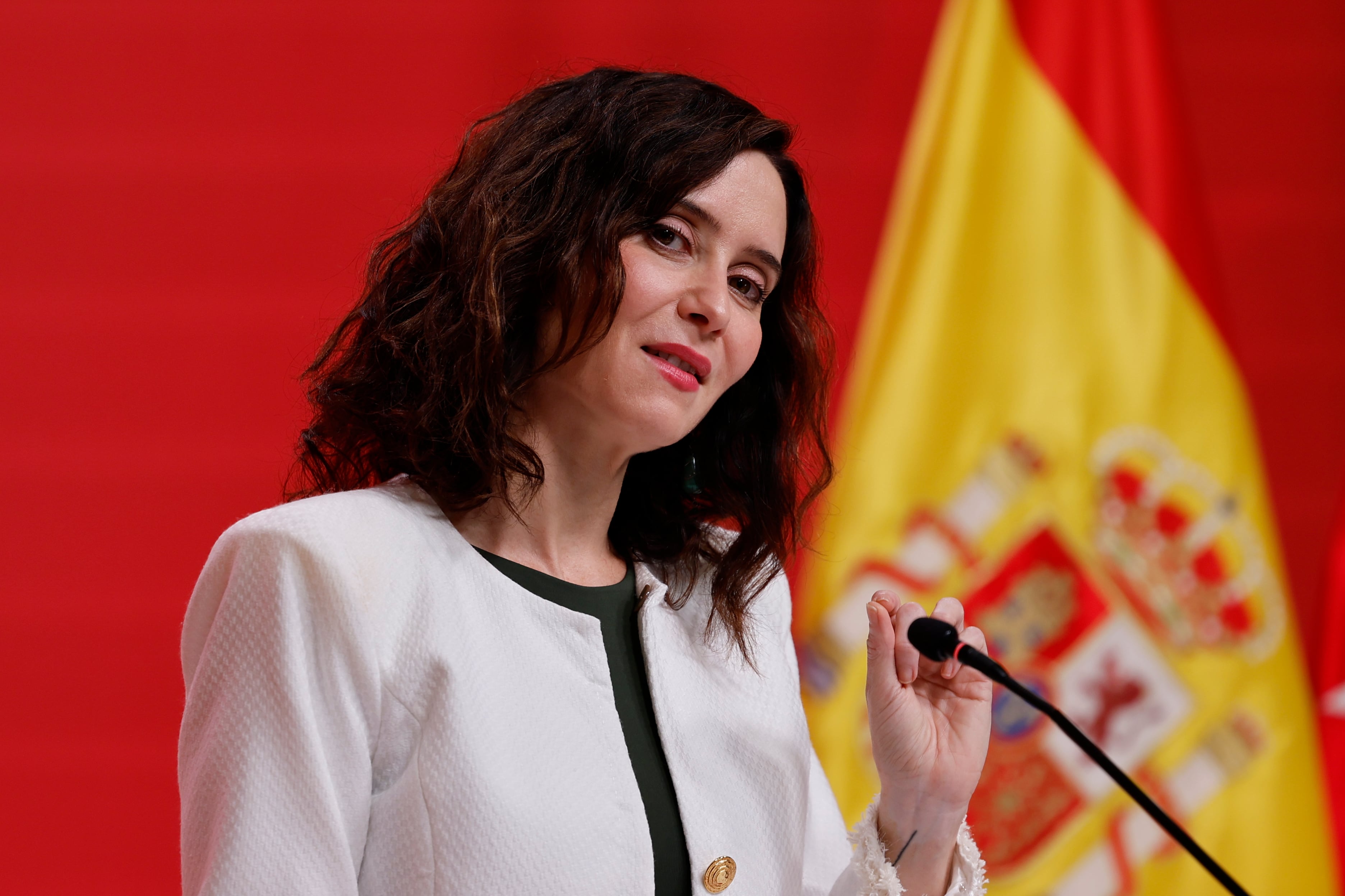 La presidenta madrileña, Isabel Díaz Ayuso, hace balance del año