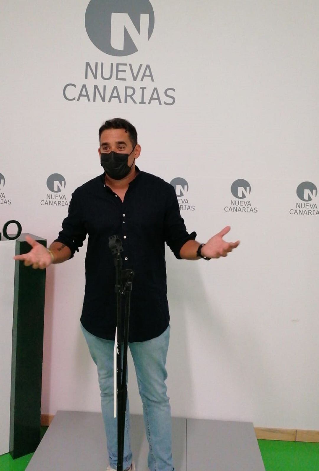 Yoné Caraballo, coordinador del Comité Local de Nueva Canarias en Teguise.