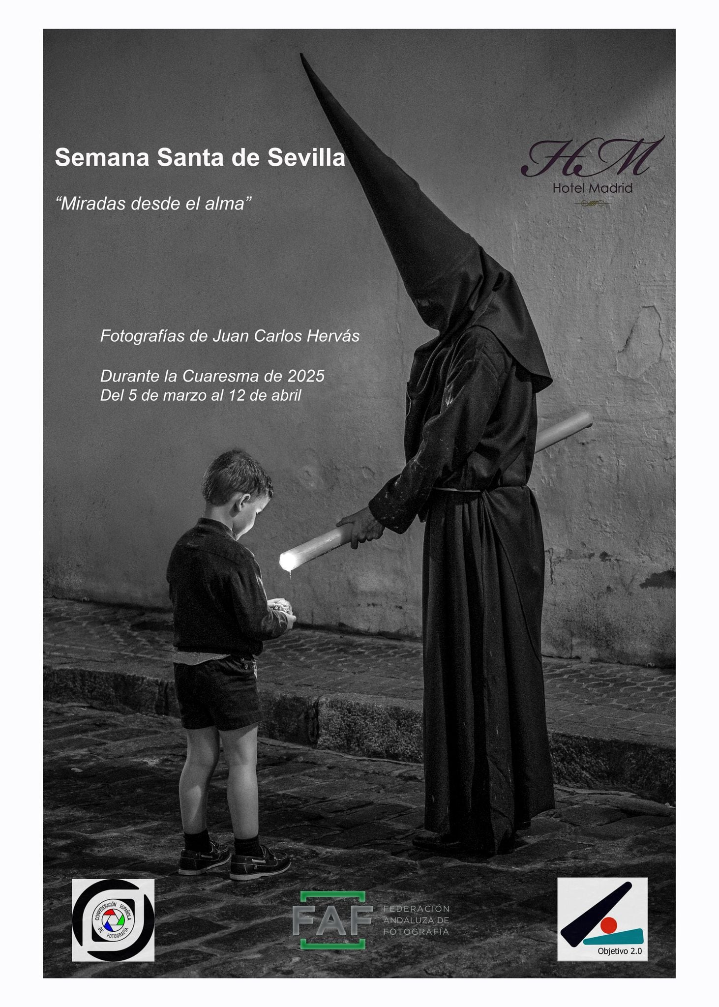 Cartel de la exposición fotográfica de Juan Carlos Hervás en el Hotel Madrid