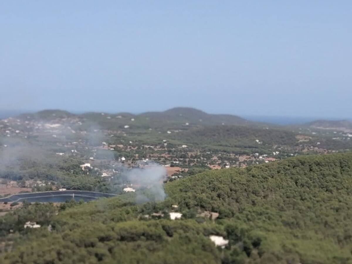 Incendio en una zona forestal en Santa Eulària