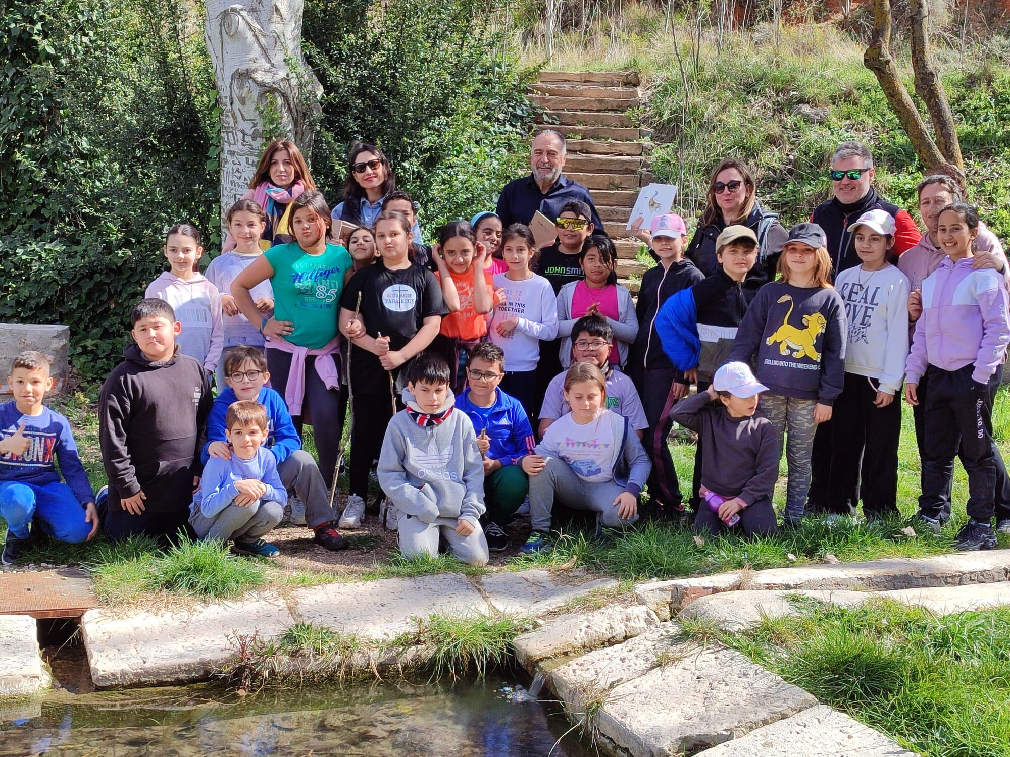 Escolares del Melchor Cano que han participado en la presentación de la Guia de Aves de Tarancón