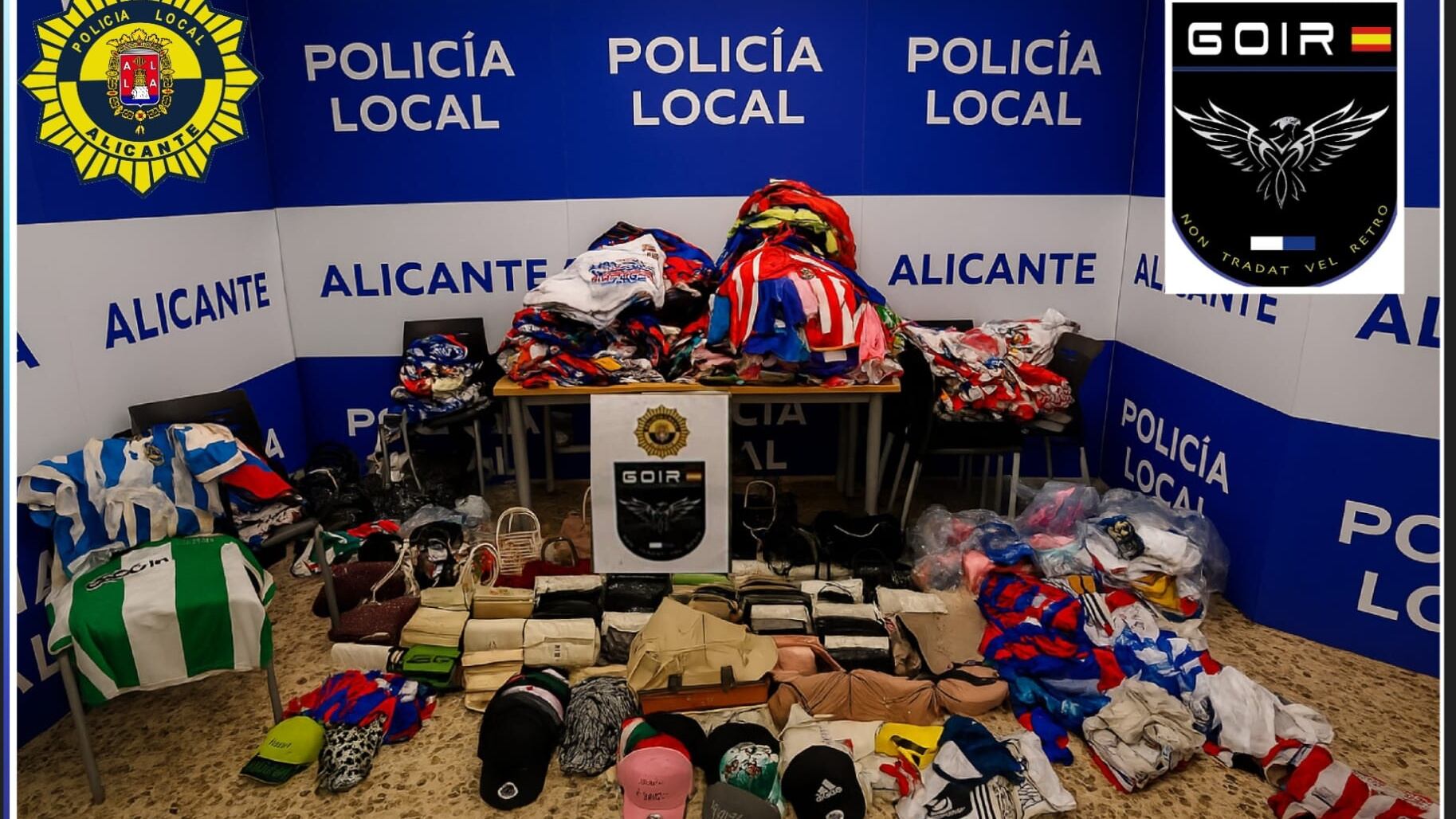 La Policía Local de Alicante interviene un millar de productos falsificados / A.A