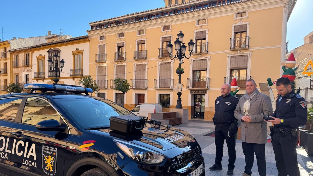 Los drones de la Policía Local de Lorca permiten la detención del presunto autor de un intento de robo
