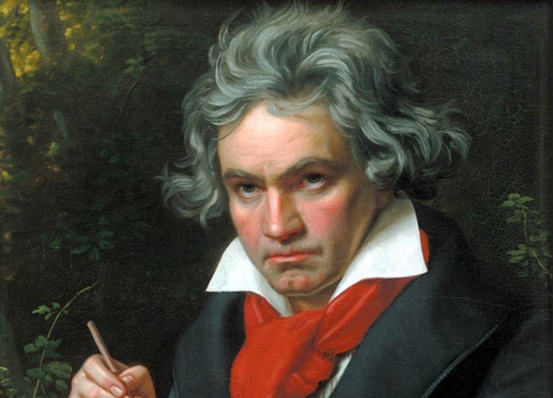 Uno de los retratos más famosos de Ludwig van Beethoven (1770-1827)