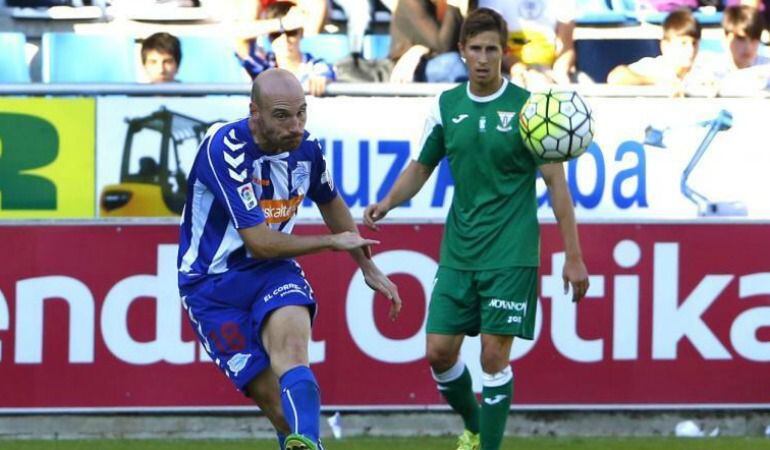 Gaizka Toquero el día del partido de liga en Mendizorroza (0-0).