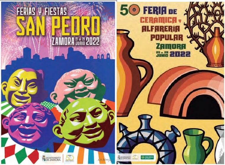 Cartel genérico de las Ferias y Fiestas, y el de la Feria de la Cerámica