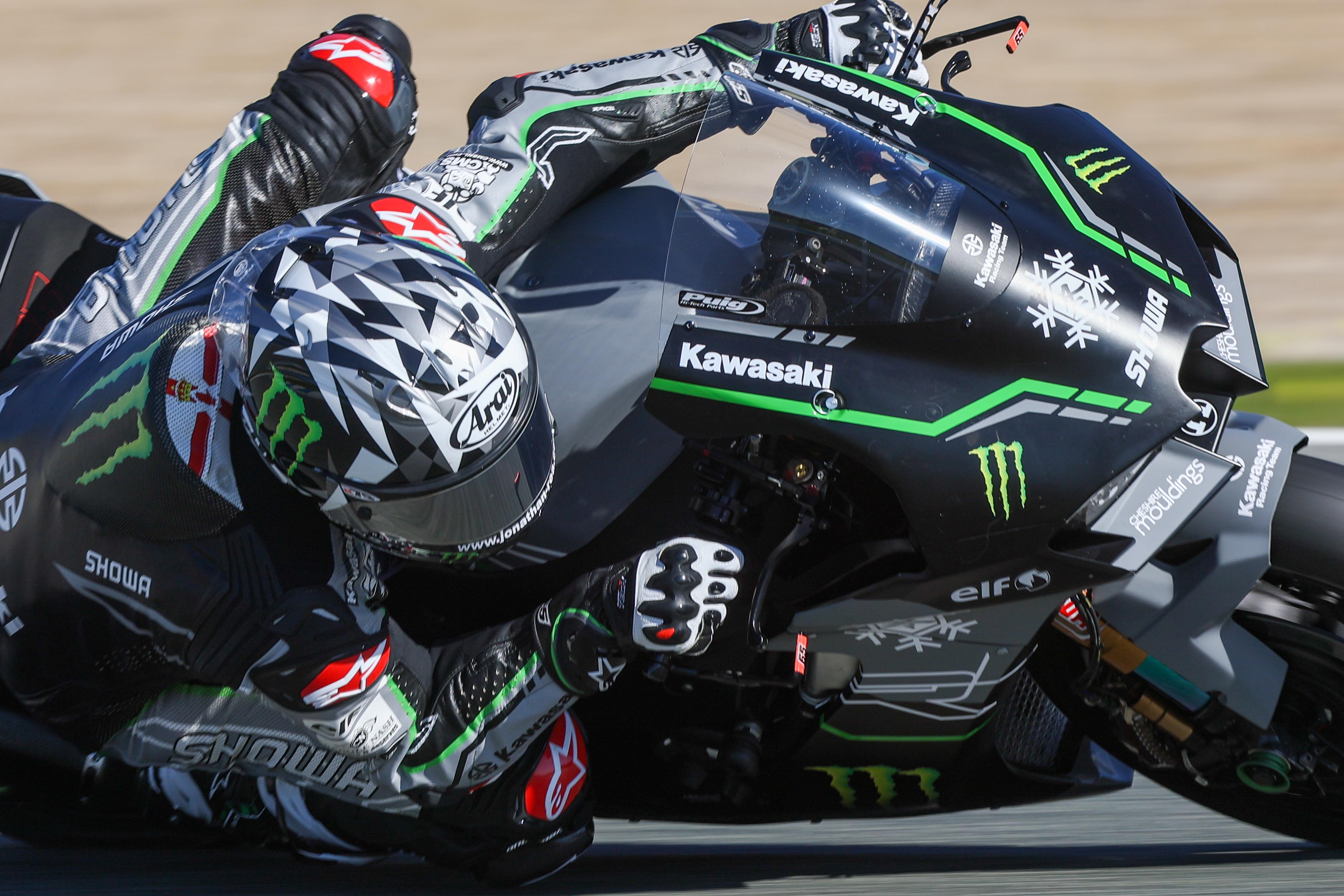 Jonathan Rea durante los entrenamientos en Jerez