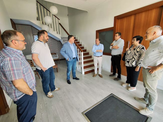 Momento de la visita a la empresa