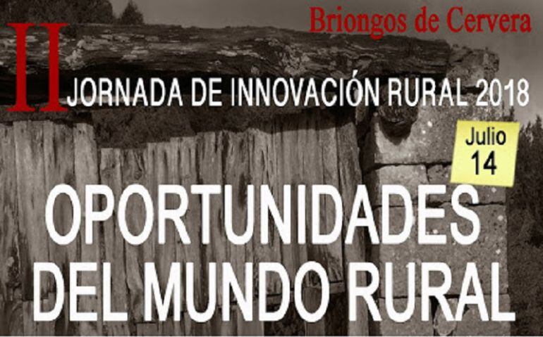 Cartel de la II Jornada de Innovación Rural en Briongos de Cervera.