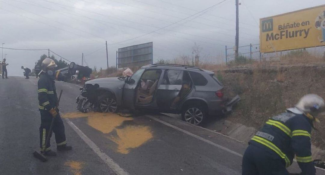 Imagen del vehículo tras el accidente.
