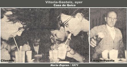 Enrique Puente y sus jóvenes clientes