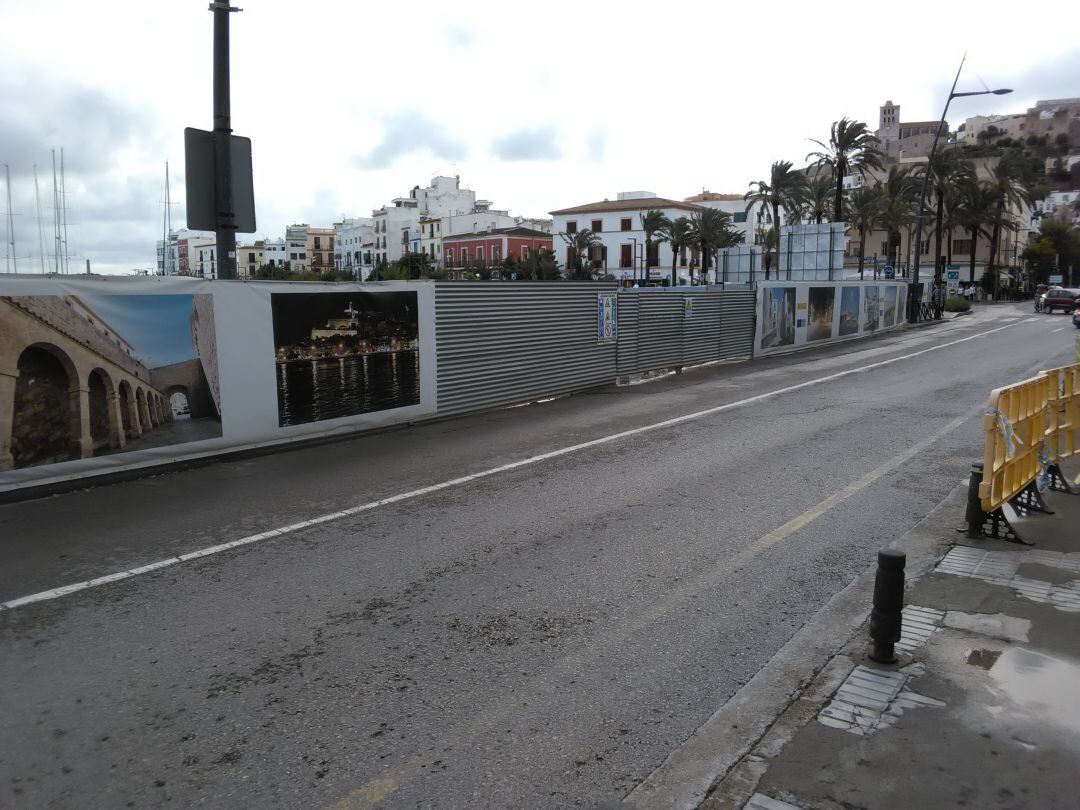 Imagen de archivo de las obras en la avenida Santa Eulària.