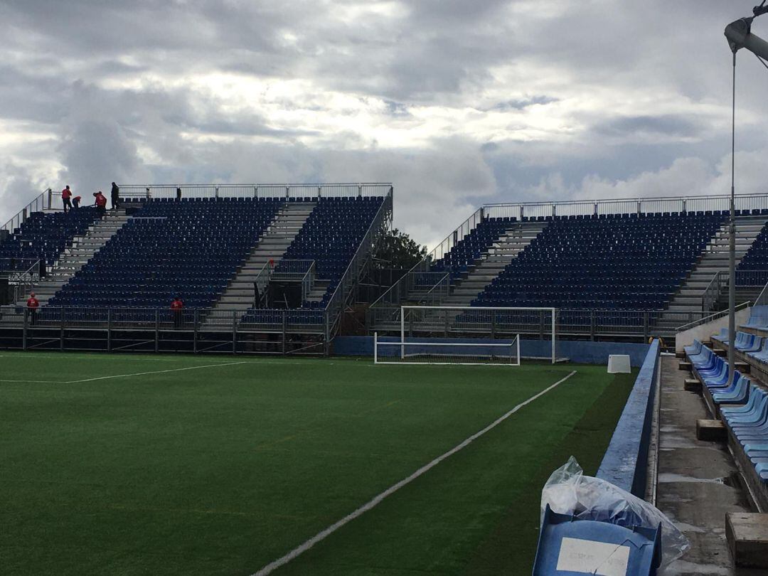 Gradas supletorias en el estadio de Can Misses