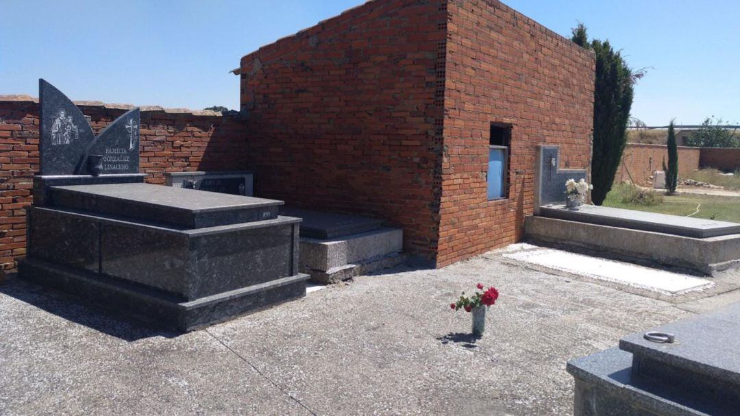 Zona del cementerio en la que está previsto llevar a cabo la exhumación 